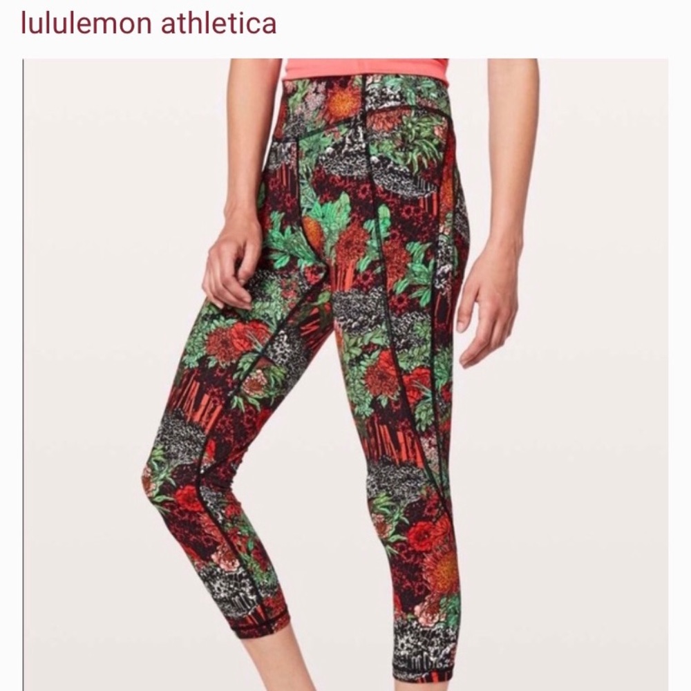 LULULEMON Zen Garden 23” Time to Sweat Crop RARE